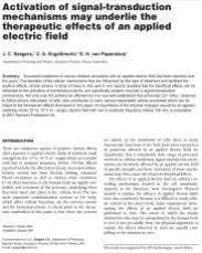 Activation of Signal-Transduction Mechanisms May Underlie the Therapeutic Effects of an Applied Electric Field